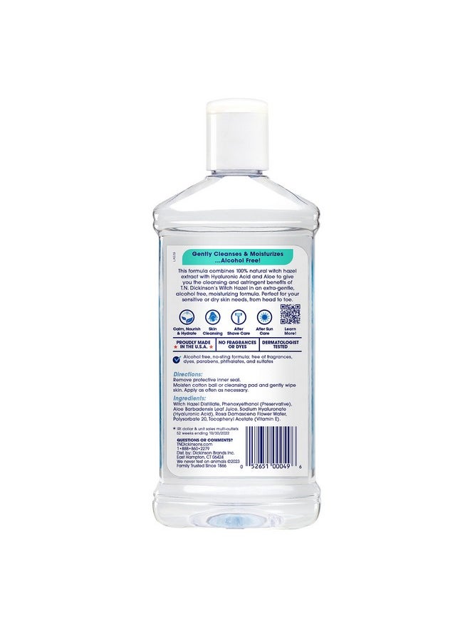 T.N. Dickinson's Witch Hazel Alcohol-Free Moisturizing Astringent, Made with 100% Natural Witch Hazel 16 oz