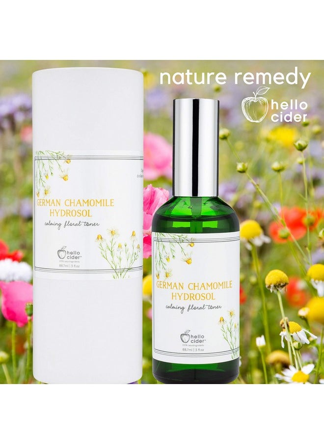 Chamomile HYDROSOL FACE Toner - Organic Floral Water to Hydrate, Calm & Sooth Sensitive Skin, Prevent Acnes, Restore pH All Skin Types & Children. USA Made - Hello Cider