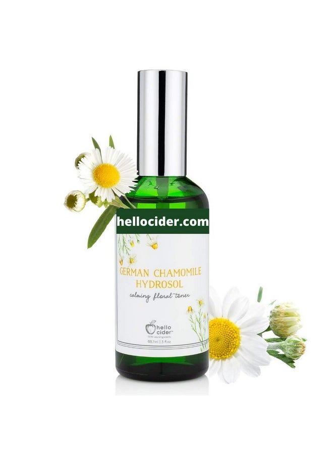 Chamomile HYDROSOL FACE Toner - Organic Floral Water to Hydrate, Calm & Sooth Sensitive Skin, Prevent Acnes, Restore pH All Skin Types & Children. USA Made - Hello Cider
