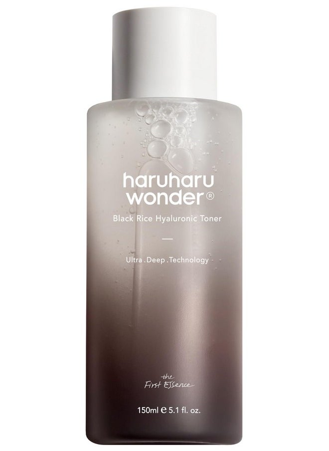 Haruharu Wonder Black Rice Hyaluronic Toner 5.1 fl.oz / 150ml | Face Moisturizer, Facial Toner for All Skin Types | Vegan, Cruelty Free, EWG-Green
