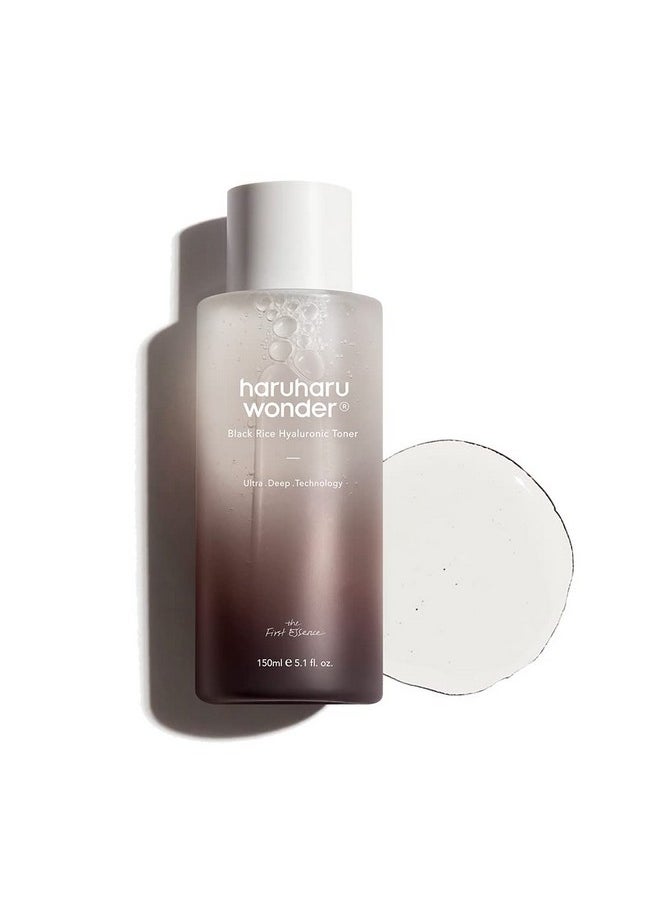 Haruharu Wonder Black Rice Hyaluronic Toner 5.1 fl.oz / 150ml | Face Moisturizer, Facial Toner for All Skin Types | Vegan, Cruelty Free, EWG-Green