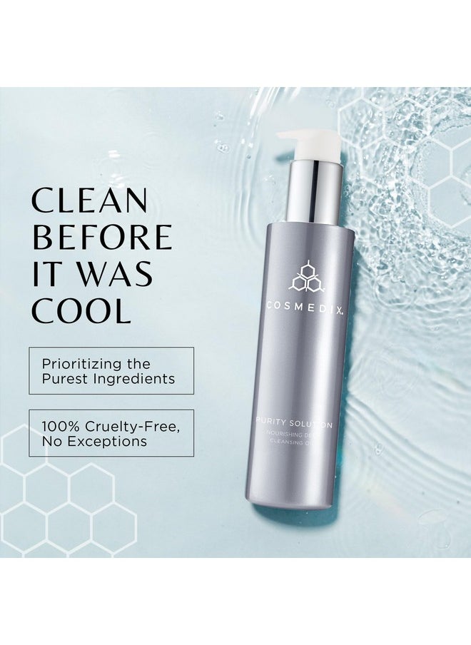 COSMEDIX Cleansing Oil for Face - Purity Solution, Nourishing Deep Cleansing Oil - Makeup Remover & Oil Cleanser for Face Gently Removes Dirt - Argan Oil Facial Wash for Soft & Hydrated Skin
