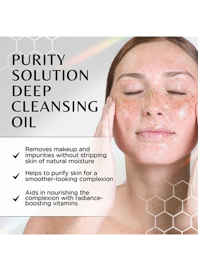 COSMEDIX Cleansing Oil for Face - Purity Solution, Nourishing Deep Cleansing Oil - Makeup Remover & Oil Cleanser for Face Gently Removes Dirt - Argan Oil Facial Wash for Soft & Hydrated Skin
