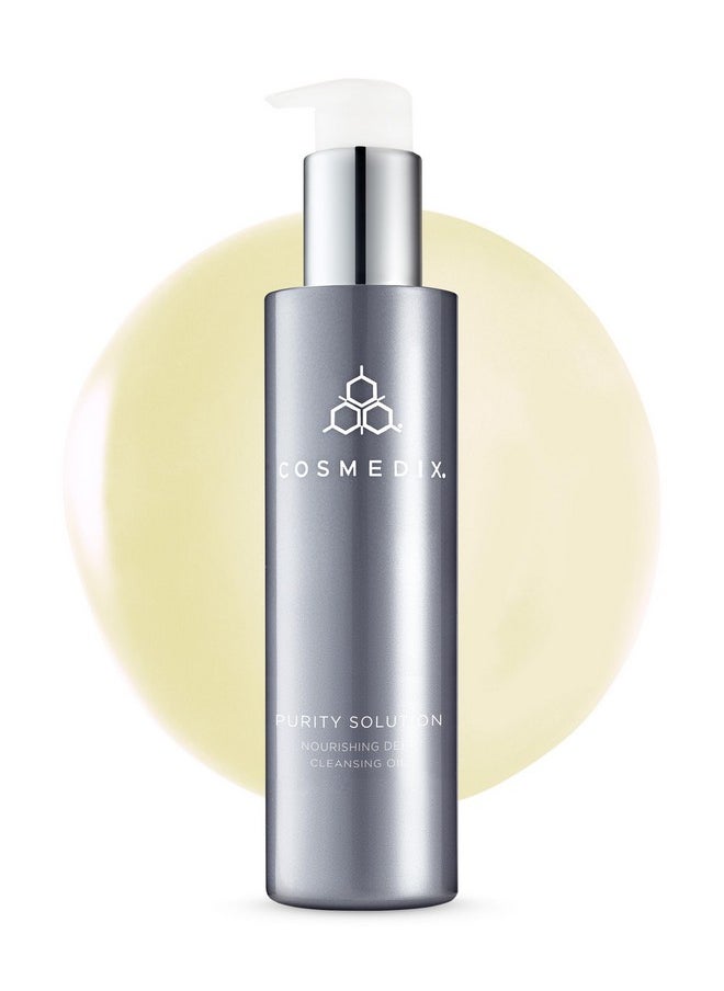 COSMEDIX Cleansing Oil for Face - Purity Solution, Nourishing Deep Cleansing Oil - Makeup Remover & Oil Cleanser for Face Gently Removes Dirt - Argan Oil Facial Wash for Soft & Hydrated Skin