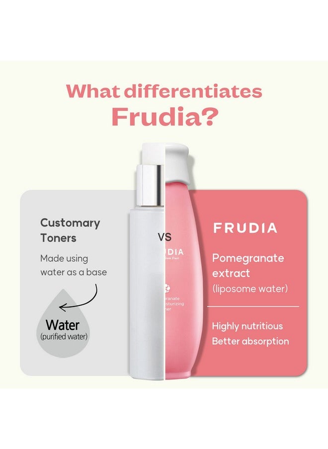 WELCOS FRUDIA Pomegranate Nutri-Moisturizing Toner | Skin Firming Toner w/Pomegranate Extract, BL-Fill UP, Vegan Collagen | Korean Skin Care Toner for Face | Skin Firming Toner (6.59 fl oz)
