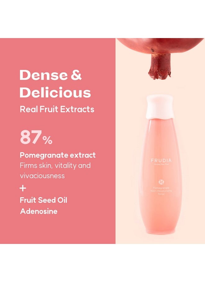 WELCOS FRUDIA Pomegranate Nutri-Moisturizing Toner | Skin Firming Toner w/Pomegranate Extract, BL-Fill UP, Vegan Collagen | Korean Skin Care Toner for Face | Skin Firming Toner (6.59 fl oz)