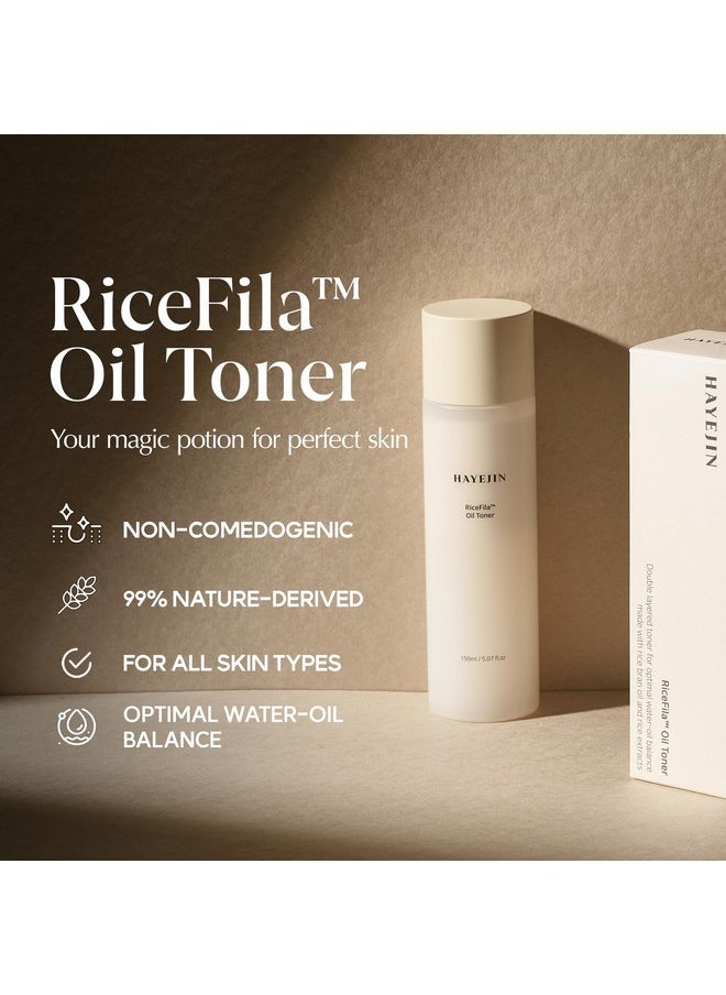 HAYEJIN RiceFila Face Oil Rice Toner Korean Skin Care Products | Hydrating Facial Toner for Sensitive Skin | Facial Oil Skin Rice Toner for Face Korean | Rice Moisturizer Face Toner (5.07 Fl. Oz)