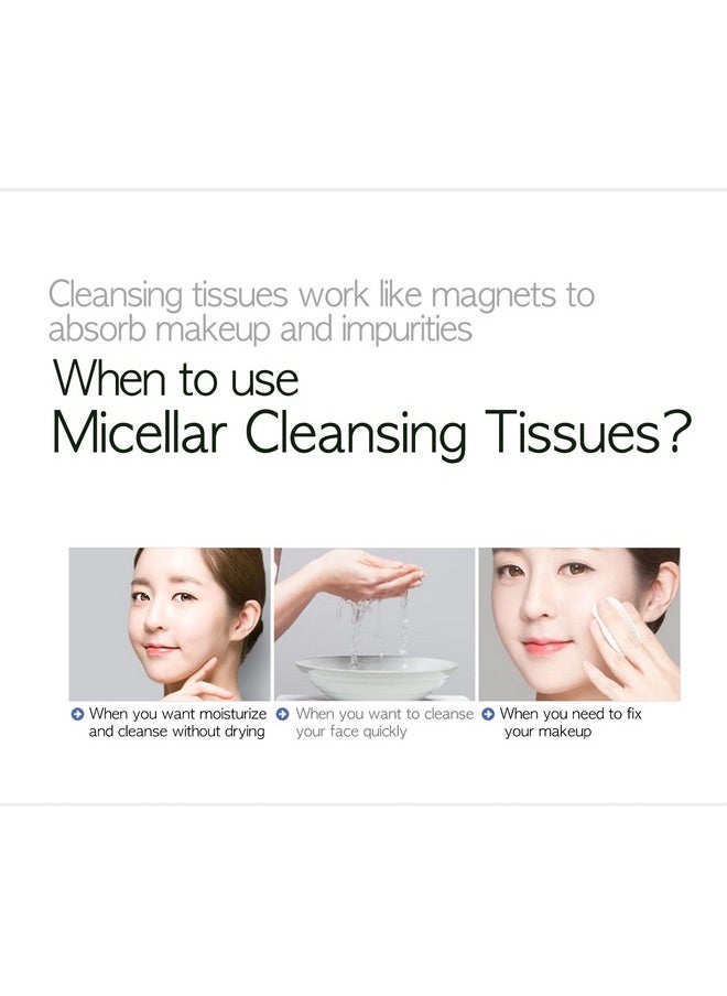 Epielle Micellar Makeup Cleansing Wipes | Gentle, Hypoallergenic, Alcohol-Free | Suitable for All Skin Types | 30 Towelettes (4-Pack) | Korean Beauty Skincare