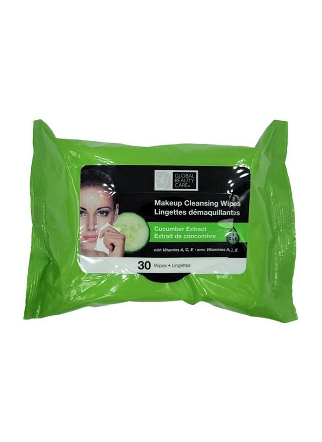 Global Beauty Care Cleansing Makeup Removal Wipes Bulk - Great for travel toiletries - 120 Count (4-Pack) (Cucumber)