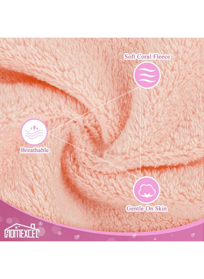 HOMEXCEL Premium Makeup Remover Cloth 24 Pack, Reusable Super Soft 7 x 7 Inch Facial Cleansing Cloths with Just Water, Highly Absorbent Microfiber Coral Velvet Face Towels Washcloths