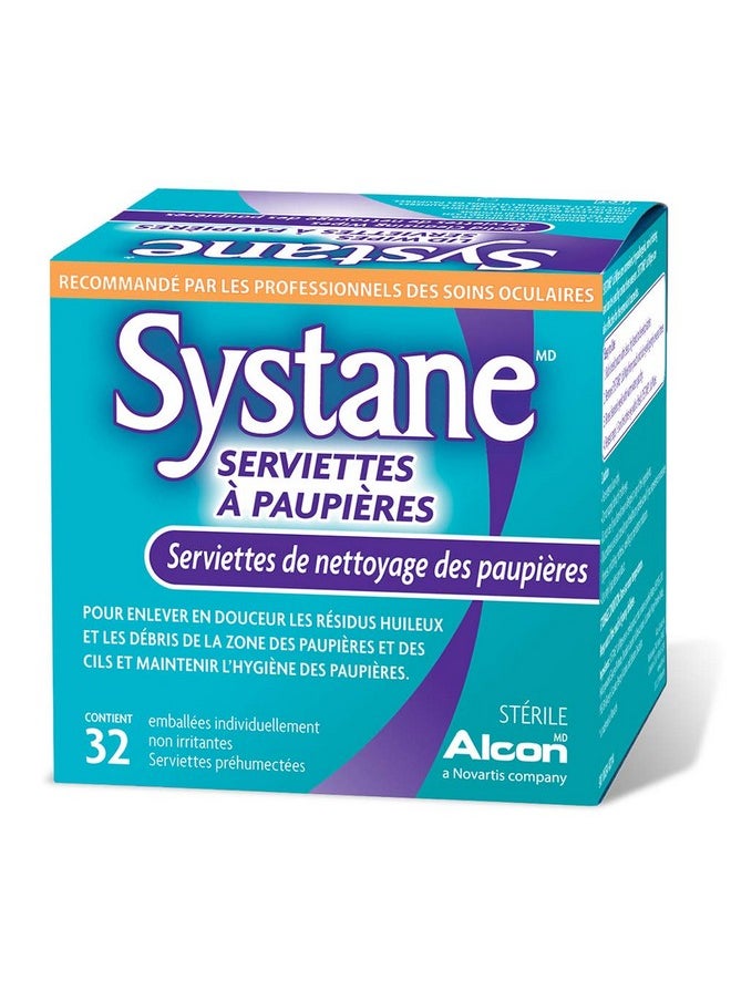 Systane Lid Wipes - Eyelid Cleansing Wipes - Sterile, Count of 32