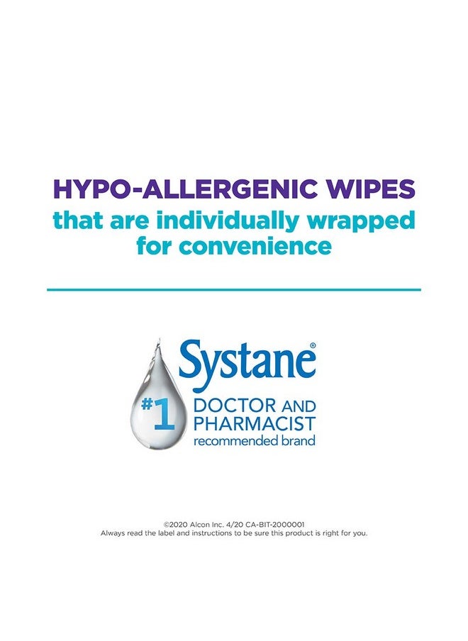 Systane Lid Wipes - Eyelid Cleansing Wipes - Sterile, Count of 32