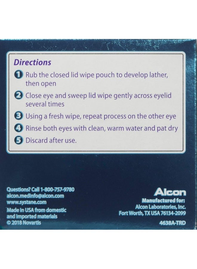 Systane Lid Wipes Eyelid Cleansing Wipes, 30 Count (Pack of 3)