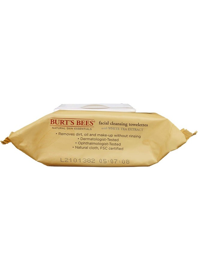 Burt's Bees Sensitive Facial Cleansing Towelettes with White Tea Extract - 30 Count (Pack of 2)