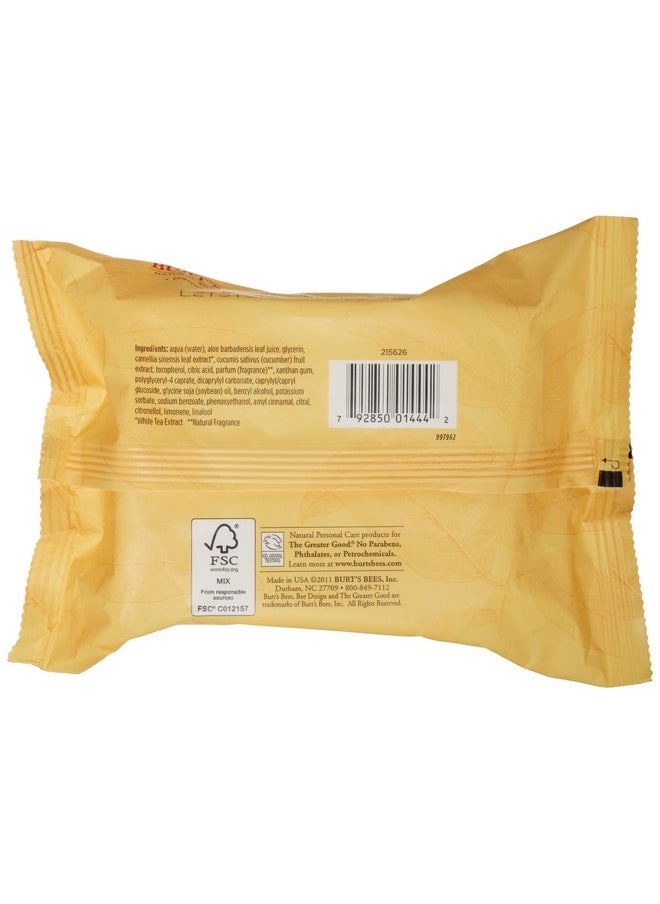 Burt's Bees Sensitive Facial Cleansing Towelettes with White Tea Extract - 30 Count (Pack of 2)