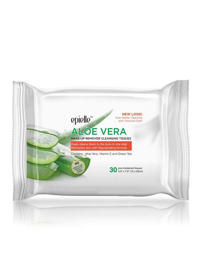 Epielle Gentle Skin Cleansing Wipes, 30 Count, Alcohol-Free, Hypoallergenic, Natural Extracts, Oily Skin