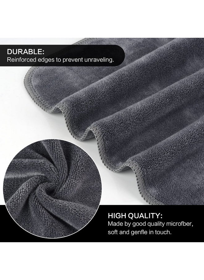 SINLAND Microfiber Facial Cloths Fast Drying Washcloth 12inch x 12inch Grey 6 pack …