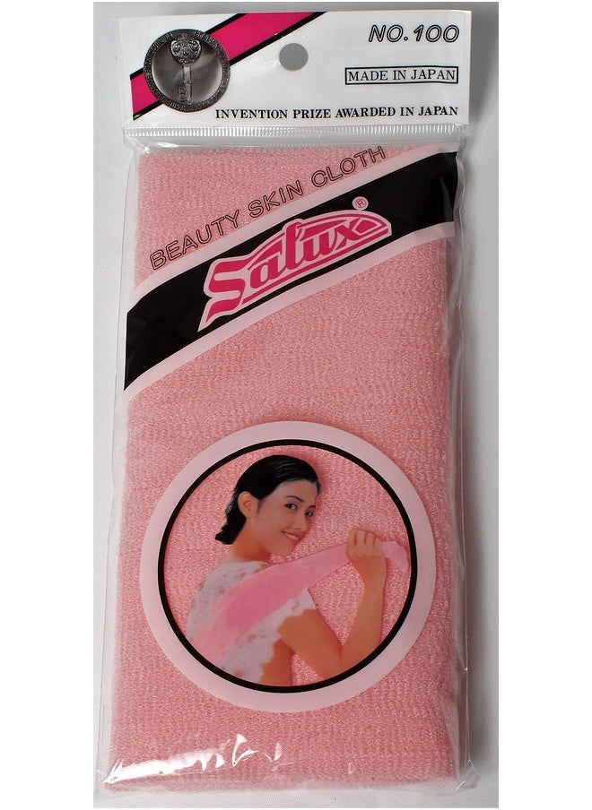 SALUX Nylon Japanese Beauty Skin Bath Wash Cloth/Towel Peach 1 Count