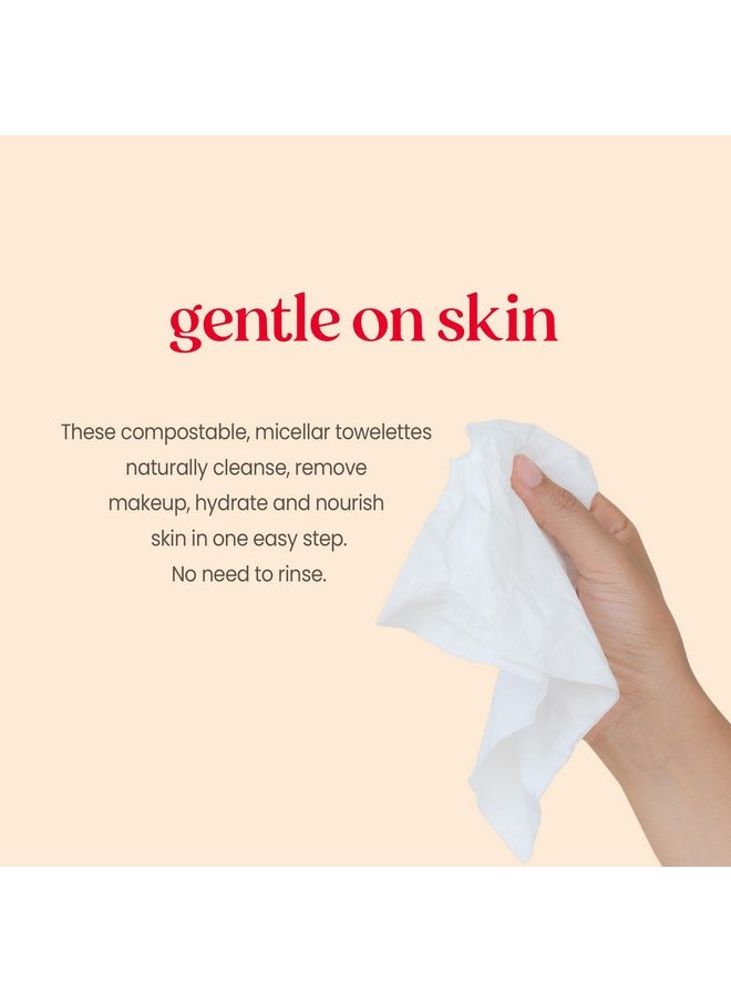 Burt's Bees Stocking Stuffers, Rose Water Face Wipes, for All Skin Types, Hydrating Micellar Makeup Remover & Facial Cleansing Towelettes, Skin Care Christmas Gifts, 30 Ct (3-Pack)