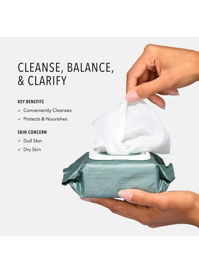 HydroPeptide HydroActive Cleanse, Micellar Facial Cloths, Gently Cleanses Skin, Hydrating and Nourishing, 30 Count