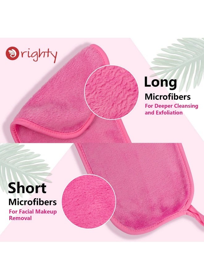 Orighty Makeup Remover Cloths Pack of 4, Reusable Microfiber Facial Cleansing Cloths, Remove Instantly Dirt, Makeup&Waterproof Mascara with Just Water, 15.5 x 7.5 in, Blue/Purple/Black/Pink