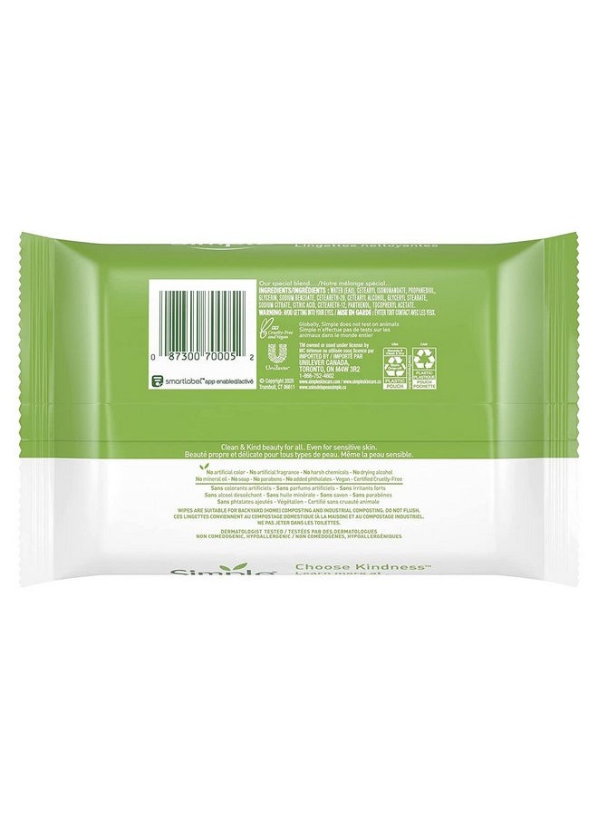 Simple Cleansing Facial Wipes 25 Count (Pack of 3)