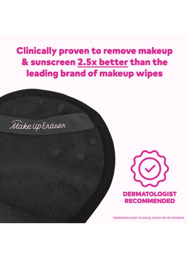 The Original MakeUp Eraser Mini PRO 5-pack, Erase All Makeup With Just Water, Including Waterproof Mascara, Eyeliner, Foundation, Lipstick, Sunscreen and More! Chic Black, 5ct.