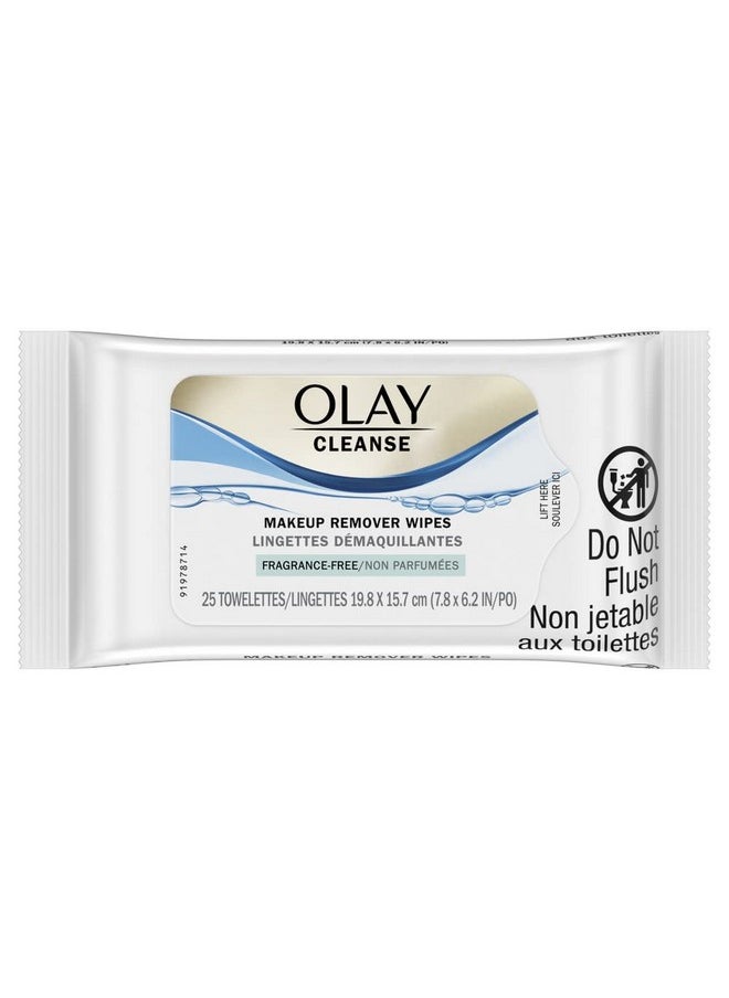 Olay Cleanse Makeup Remover Wipes, Fragrance Free, 25 count
