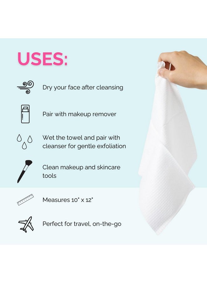 Elizabeth Mott Thank Me Later Clean Face Towels - Biobased Disposable Facial Washcloth, Makeup Remover Wipes - Ultra Soft for Sensitive Skin - 50 Count