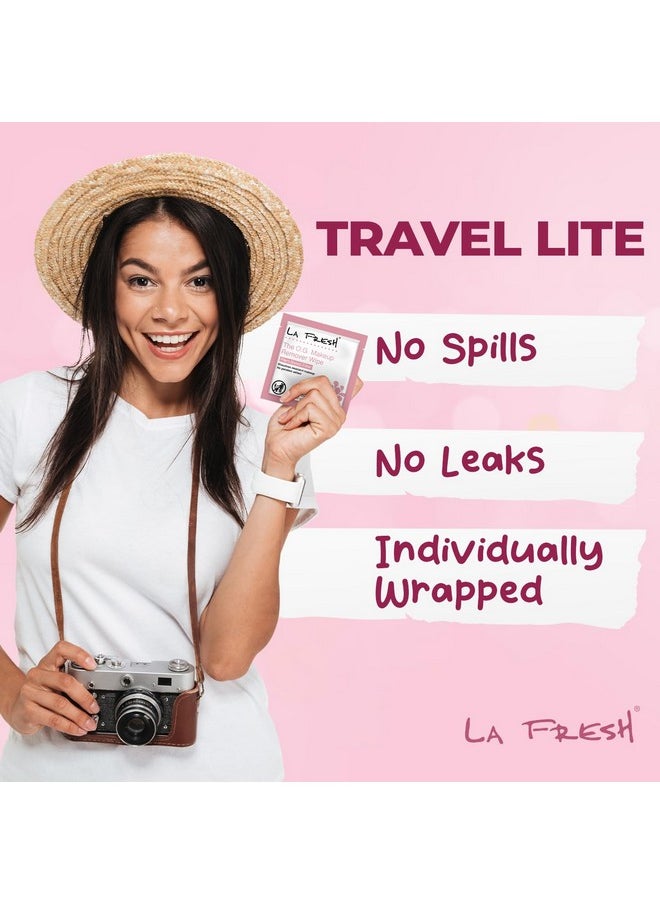 La Fresh Makeup Removal Facial Cleansing Wipes, Waterproof, 50 Count - Skin Care Travel Essentials