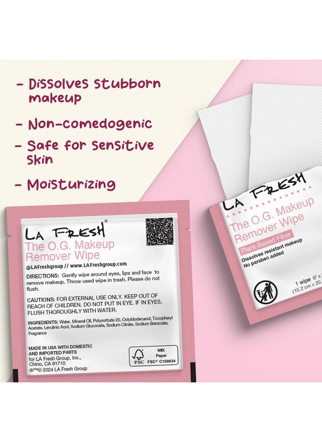 La Fresh Makeup Removal Facial Cleansing Wipes, Waterproof, 50 Count - Skin Care Travel Essentials