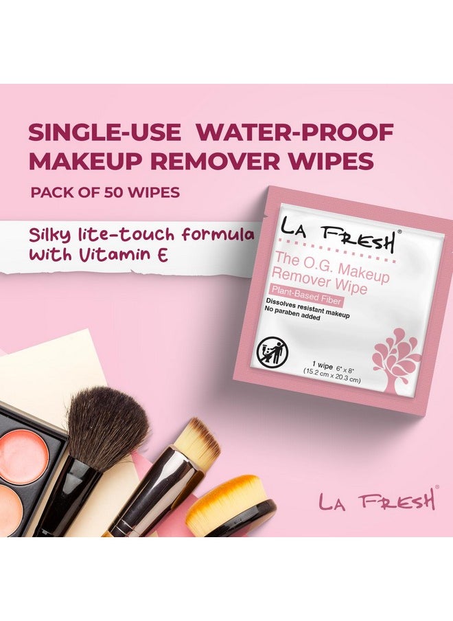 La Fresh Makeup Removal Facial Cleansing Wipes, Waterproof, 50 Count - Skin Care Travel Essentials