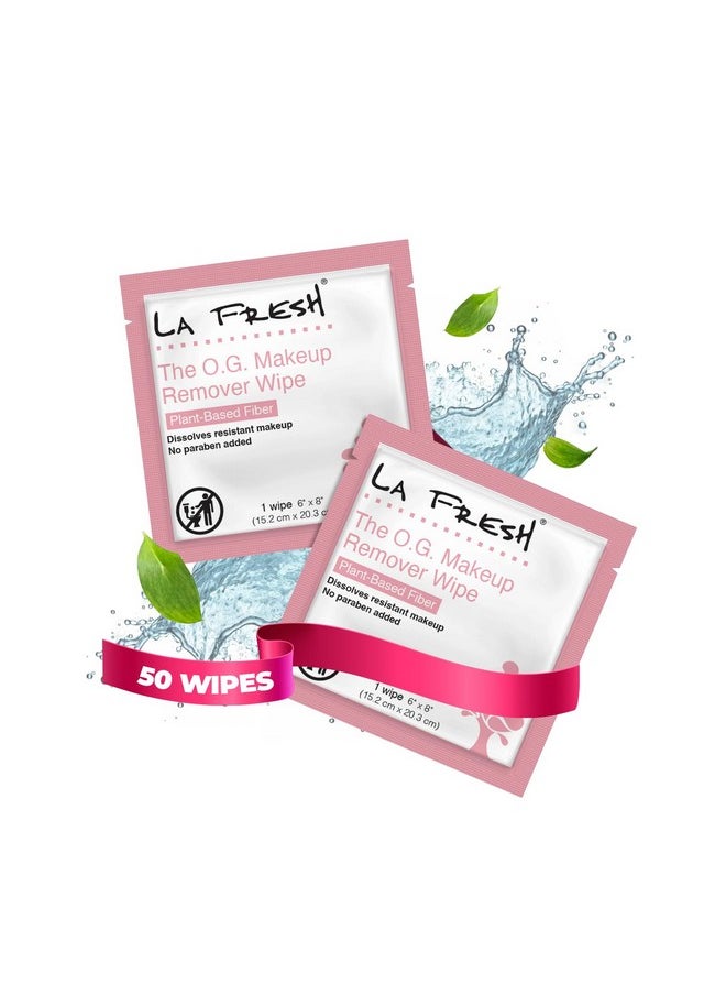 La Fresh Makeup Removal Facial Cleansing Wipes, Waterproof, 50 Count - Skin Care Travel Essentials