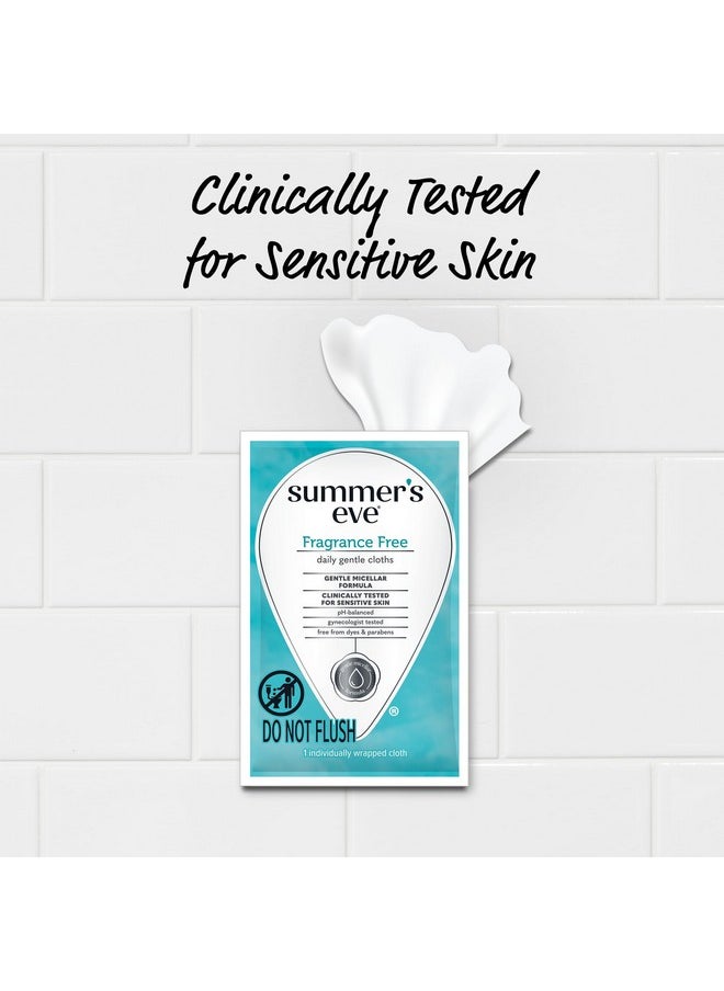 Summer's Eve Fragrance Free Gentle Daily Feminine Wipes, Removes Odor, pH balanced, 16 Count