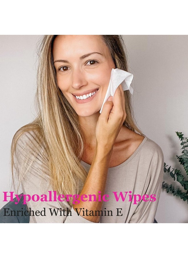mivida Hypoallergenic Makeup Remover Wipes with Vitamin E | 4x50 count Total 200 bulk make up removing Wipes | Fragrance Free makeup wipes