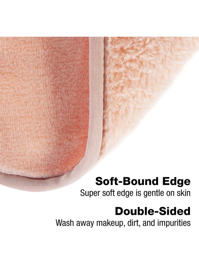 Eurow Makeup Removal Cleaning Cloth, Washable and Reusable, 5 by 5 Inches, Coral, Pack of 10