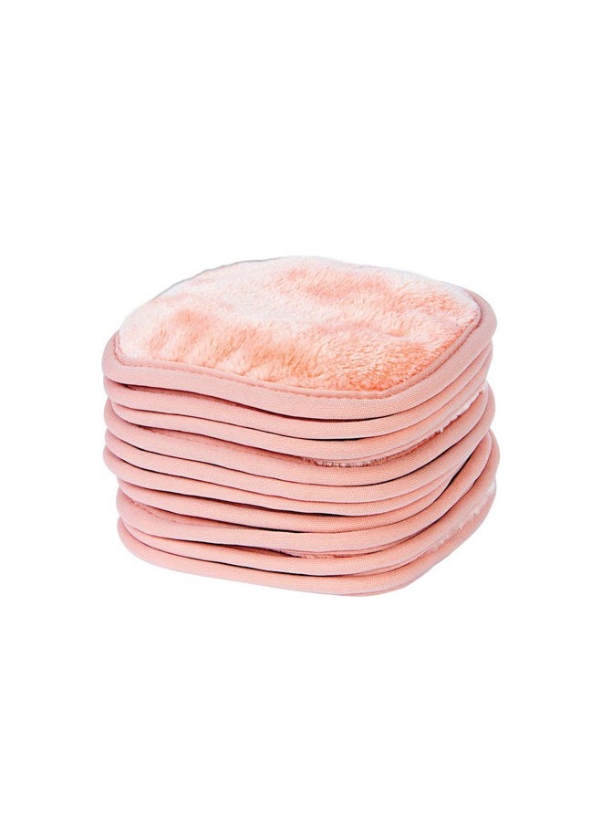 Eurow Makeup Removal Cleaning Cloth, Washable and Reusable, 5 by 5 Inches, Coral, Pack of 10