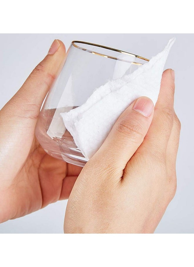 1 Roll Of Disposable Cleaning Face Towel Non-woven Fabric Disposable Wipers Washcloths Makeup Facial Soft Pads (White)