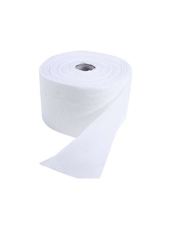 1 Roll Of Disposable Cleaning Face Towel Non-woven Fabric Disposable Wipers Washcloths Makeup Facial Soft Pads (White)