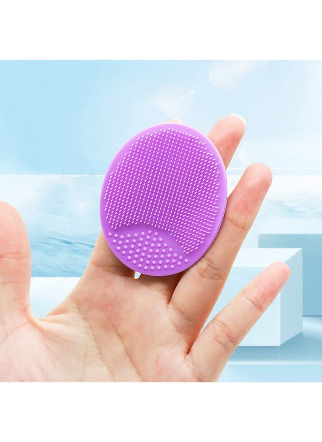 Face Scrubber, Facial Exfoliator, Face Scrub Brush, Soft Face Brush, Silicone Facial Cleansing Brush, Face Exfoliator Blackhead Acne Pore Cradle Cap Face Wash Brush for Deep Cleaning Skin 4 Pack