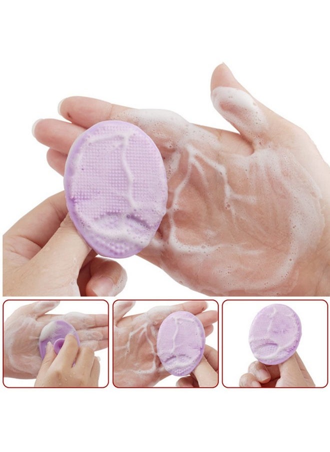 Face Scrubber, Facial Exfoliator, Face Scrub Brush, Soft Face Brush, Silicone Facial Cleansing Brush, Face Exfoliator Blackhead Acne Pore Cradle Cap Face Wash Brush for Deep Cleaning Skin 4 Pack