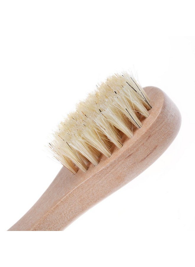 Face Cleansing Brush for Facial Exfoliation, Natural Bristles Brush For Dry Brushing - Set of 3 Pack Wooden Handle Skin Cleaning Scrubbers for Men and Women