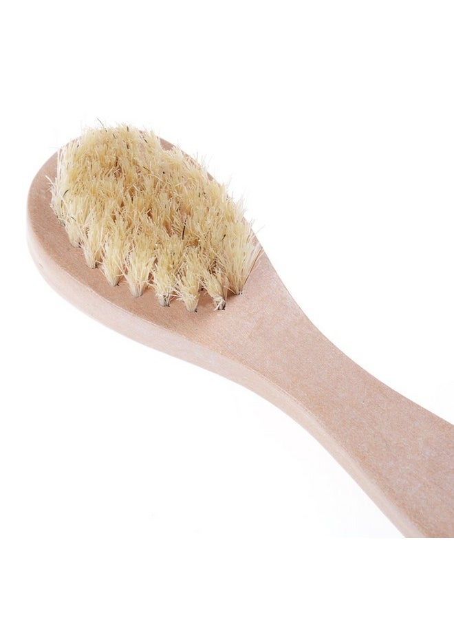 Face Cleansing Brush for Facial Exfoliation, Natural Bristles Brush For Dry Brushing - Set of 3 Pack Wooden Handle Skin Cleaning Scrubbers for Men and Women