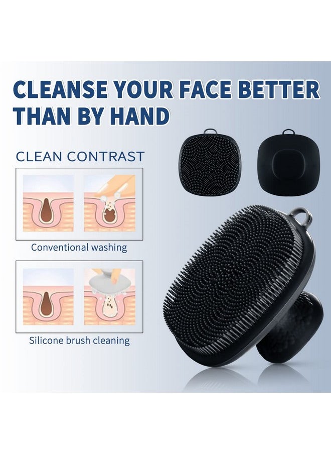 VWMYQ Face Scrubber, Silicone Face Scrubber for Men, Facial Cleansing Brush Silicone Face Wash Brush Manual Waterproof Cleansing Skin Care Face Brushes for Cleansing and Exfoliating