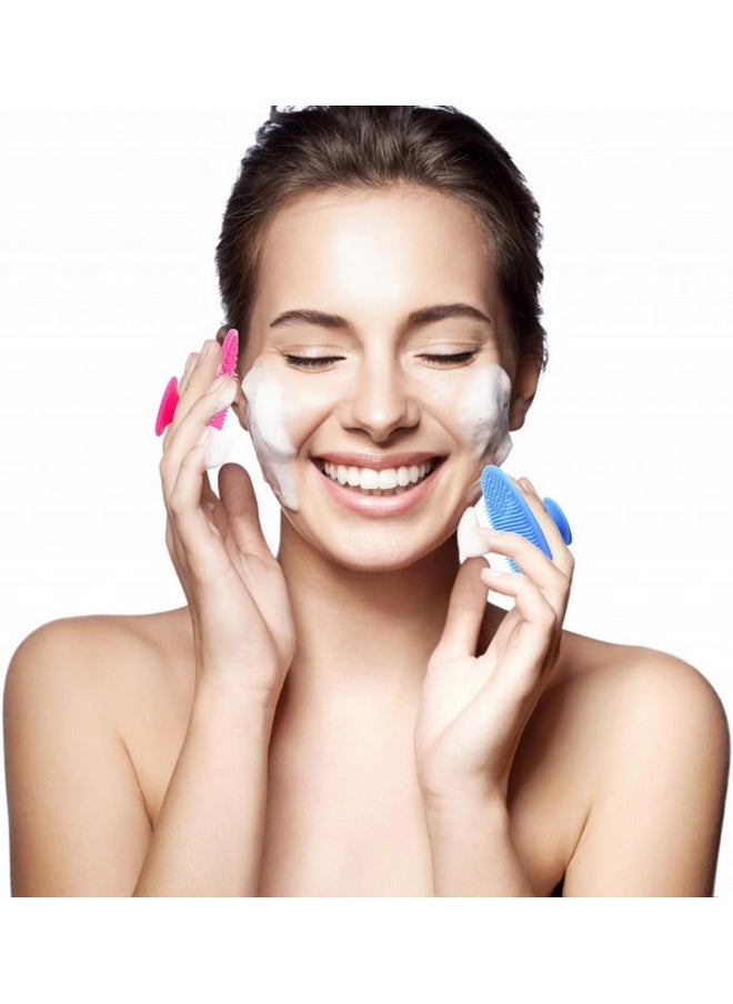 Face Scrubber, Silicone Face Scrubber, Soft Silicone Facial Cleansing Brush Face Exfoliator Blackhead Acne Pore Pad Cradle Cap Face Wash Brush for Deep Cleaning Skin Care 8 Pack