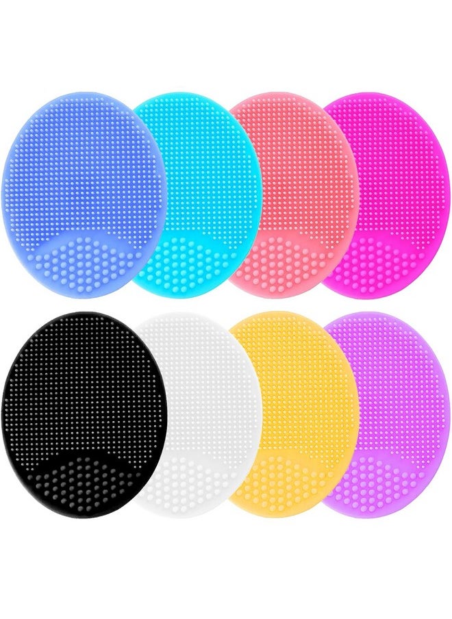 Face Scrubber, Silicone Face Scrubber, Soft Silicone Facial Cleansing Brush Face Exfoliator Blackhead Acne Pore Pad Cradle Cap Face Wash Brush for Deep Cleaning Skin Care 8 Pack