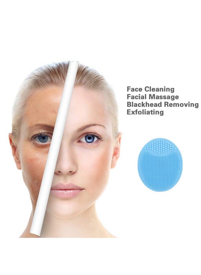 Face Scrubber,2 Pack Soft Silicone Scrubbies Facial Cleansing Pad Face Exfoliator Face Scrub Face Brush Silicone Scrubby for Massage Pore Cleansing Blackhead Removing Exfoliating,Cool Gift for Girl