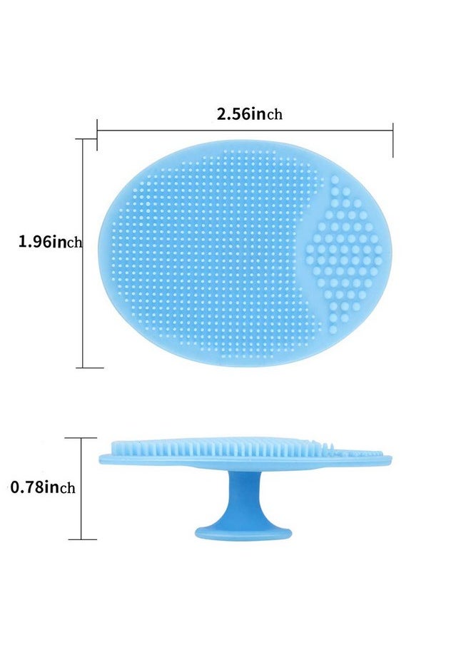 Face Scrubber,2 Pack Soft Silicone Scrubbies Facial Cleansing Pad Face Exfoliator Face Scrub Face Brush Silicone Scrubby for Massage Pore Cleansing Blackhead Removing Exfoliating,Cool Gift for Girl