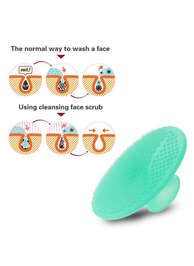 Face Scrubber,2 Pack Soft Silicone Scrubbies Facial Cleansing Pad Face Exfoliator Face Scrub Face Brush Silicone Scrubby for Massage Pore Cleansing Blackhead Removing Exfoliating,Cool Gift for Girl