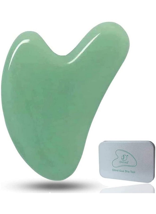 Ditind Gua Sha, Jade Stone Gua Sha Massage Tool, Guasha Tool for Face and Body Skin Massage. Gua Sha Set for Toxins Prevents Wrinkles for SPA Acupuncture, Therapy Trigger Point Treatment.